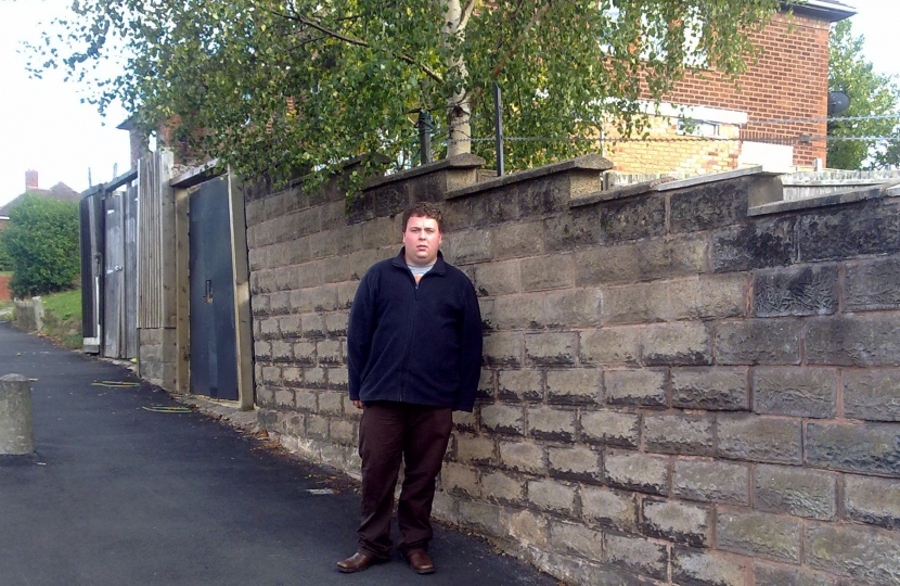 Gary Sambrook by the proposed site for the phonemast
