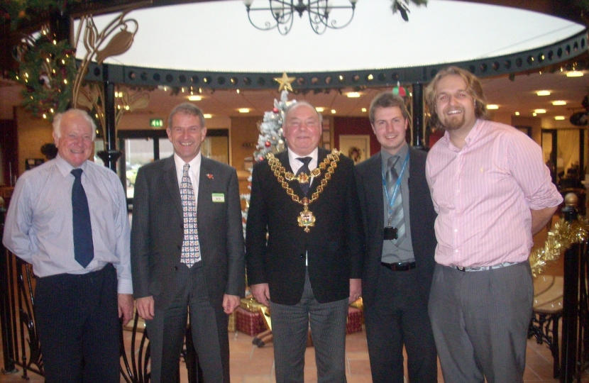 Robert, Bob and Gareth with the Lord Mayor and Extracare Chief Exec Nick Abbey