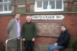 Robert, Bob and Gareth outside Erdington Library